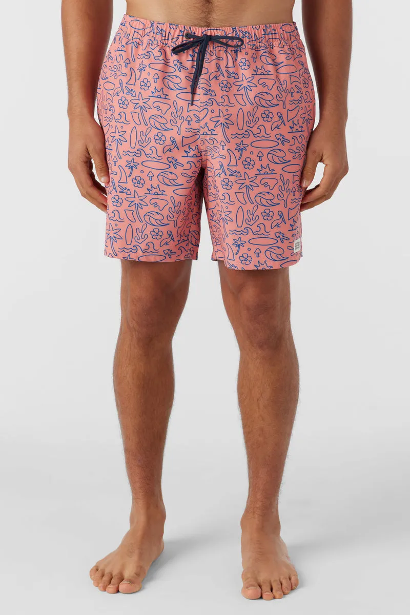 O'Neill Hermosa E Waist 17 Boardshorts-Coral 2