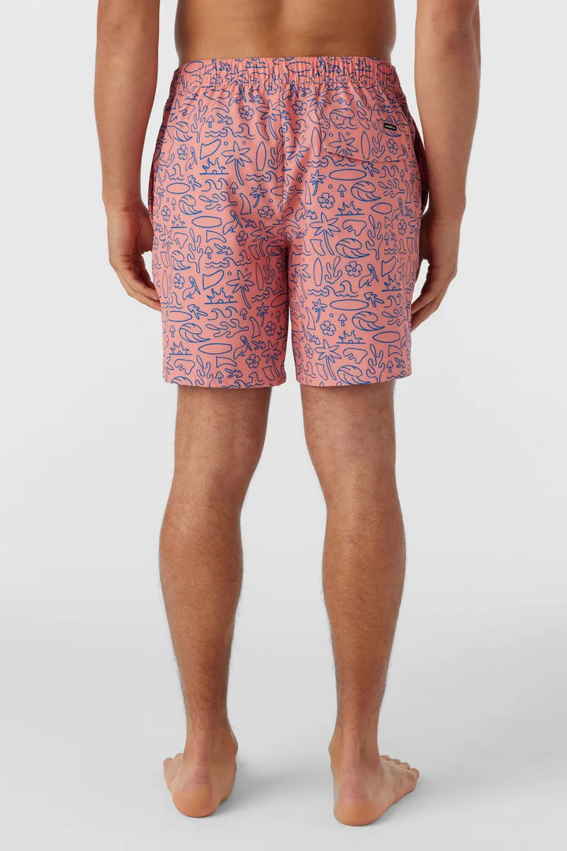 O'Neill Hermosa E Waist 17 Boardshorts-Coral 2