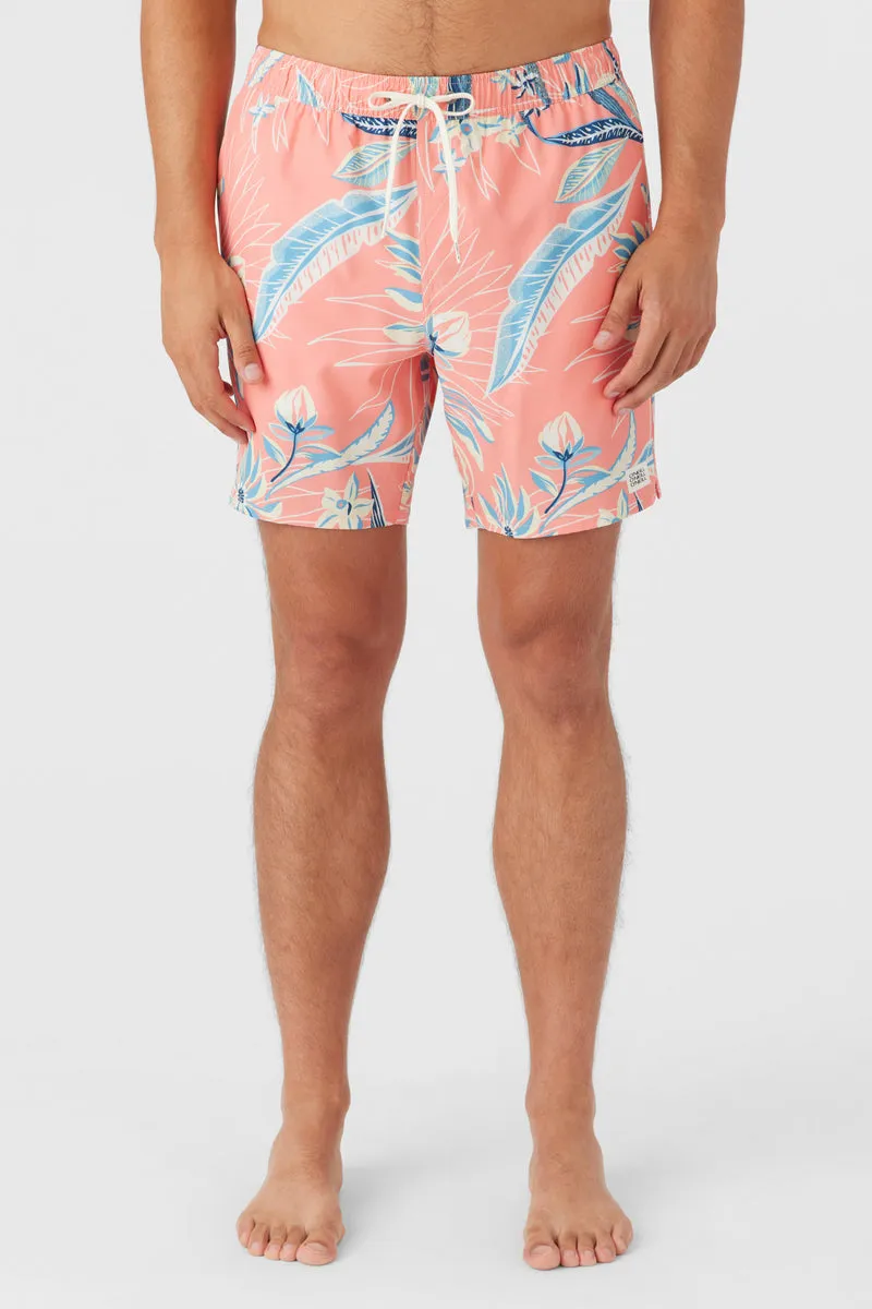 O'Neill Hermosa E-Waist Lined 17 Boardshorts-Coral