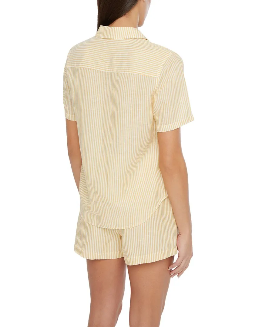 Onia Air Linen-Blend Short Sleeve Shirt