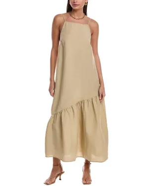 Onia Air Linen-Blend Square Neck Maxi