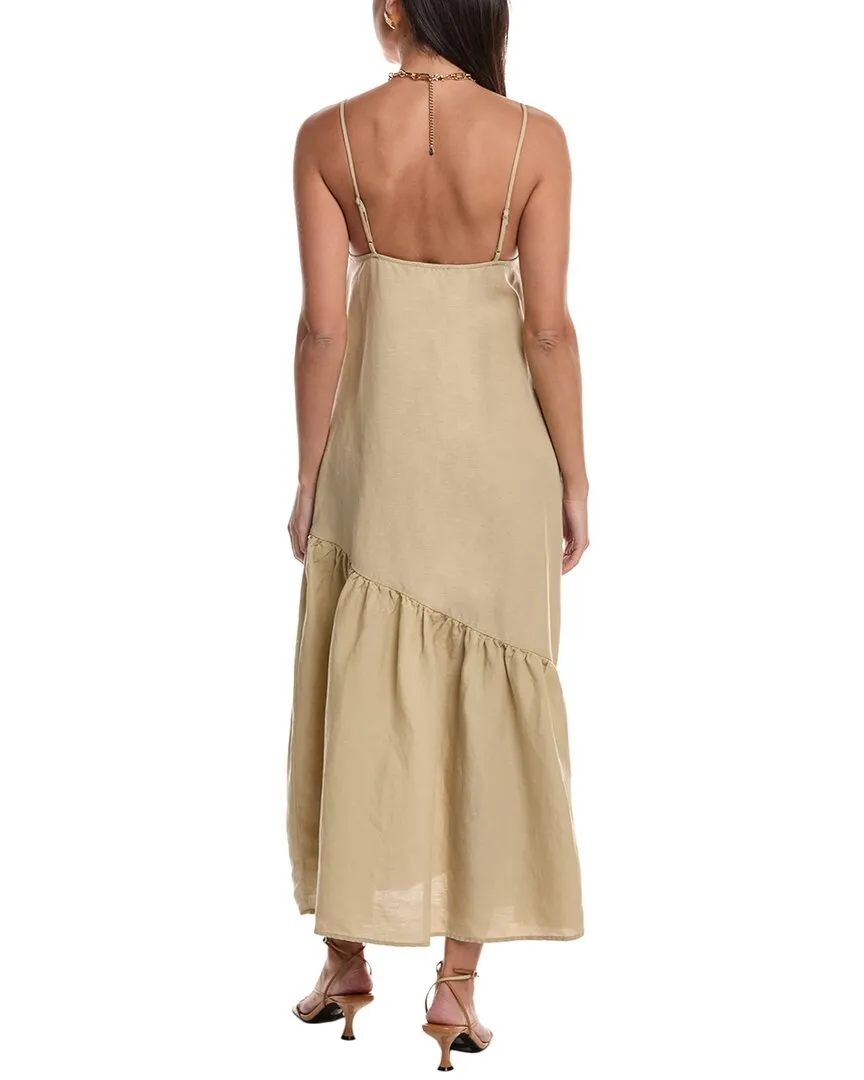 Onia Air Linen-Blend Square Neck Maxi