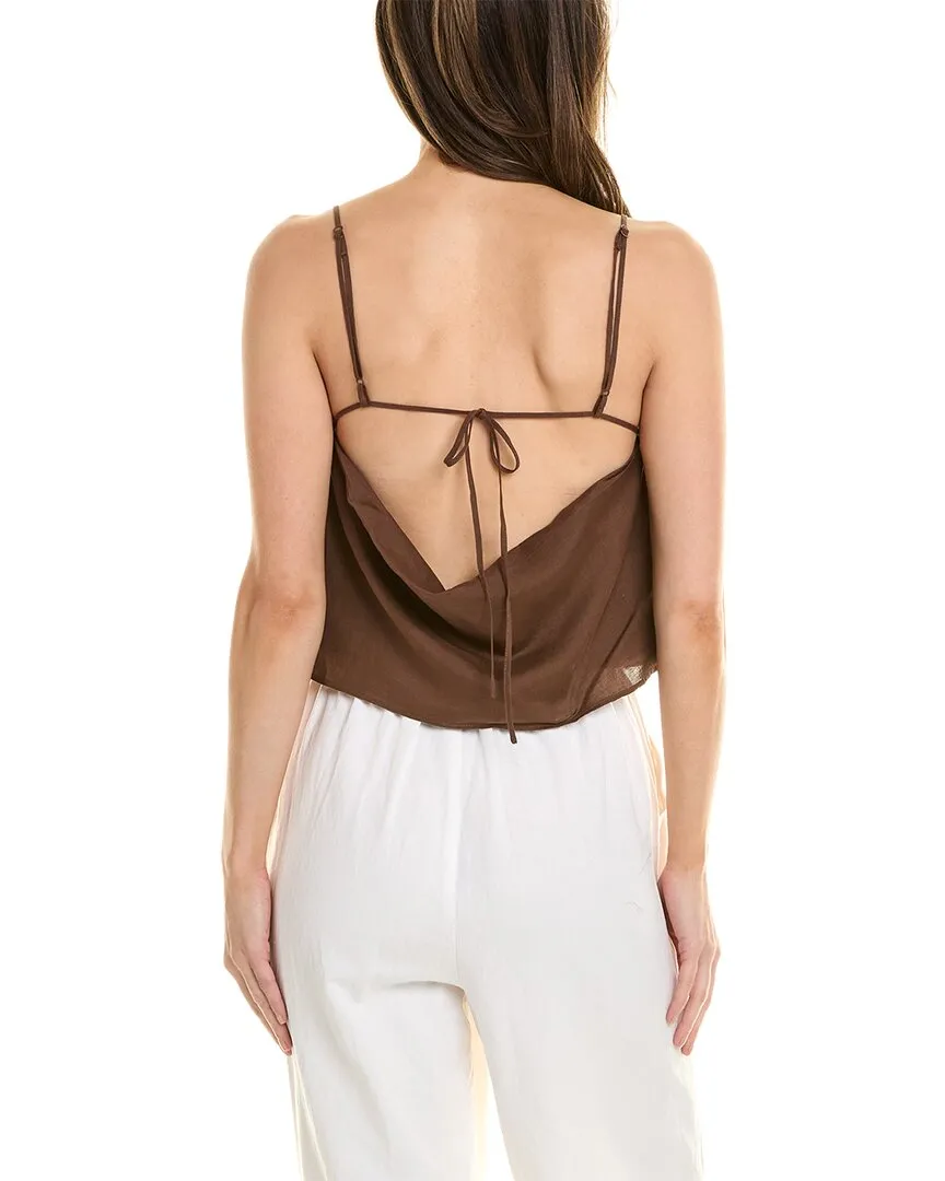 Onia Air Linen-Blend Square Neck Tank