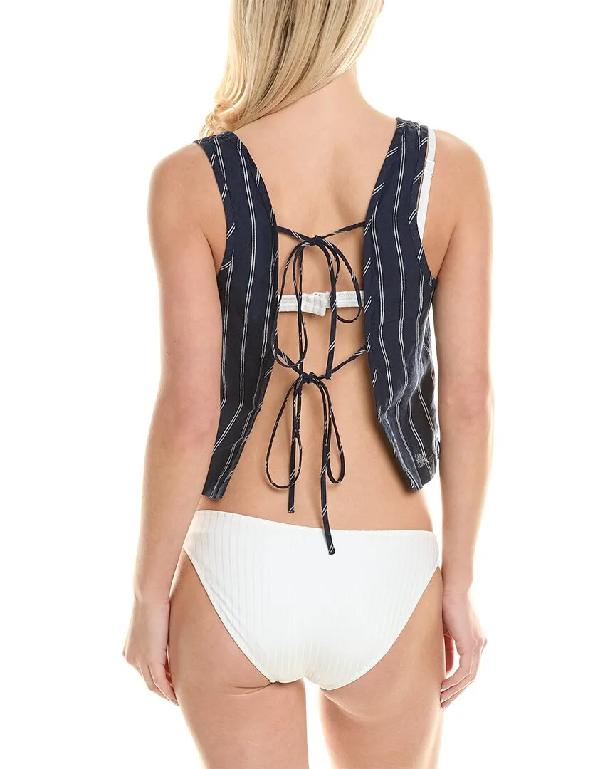Onia Open Back Linen Tank