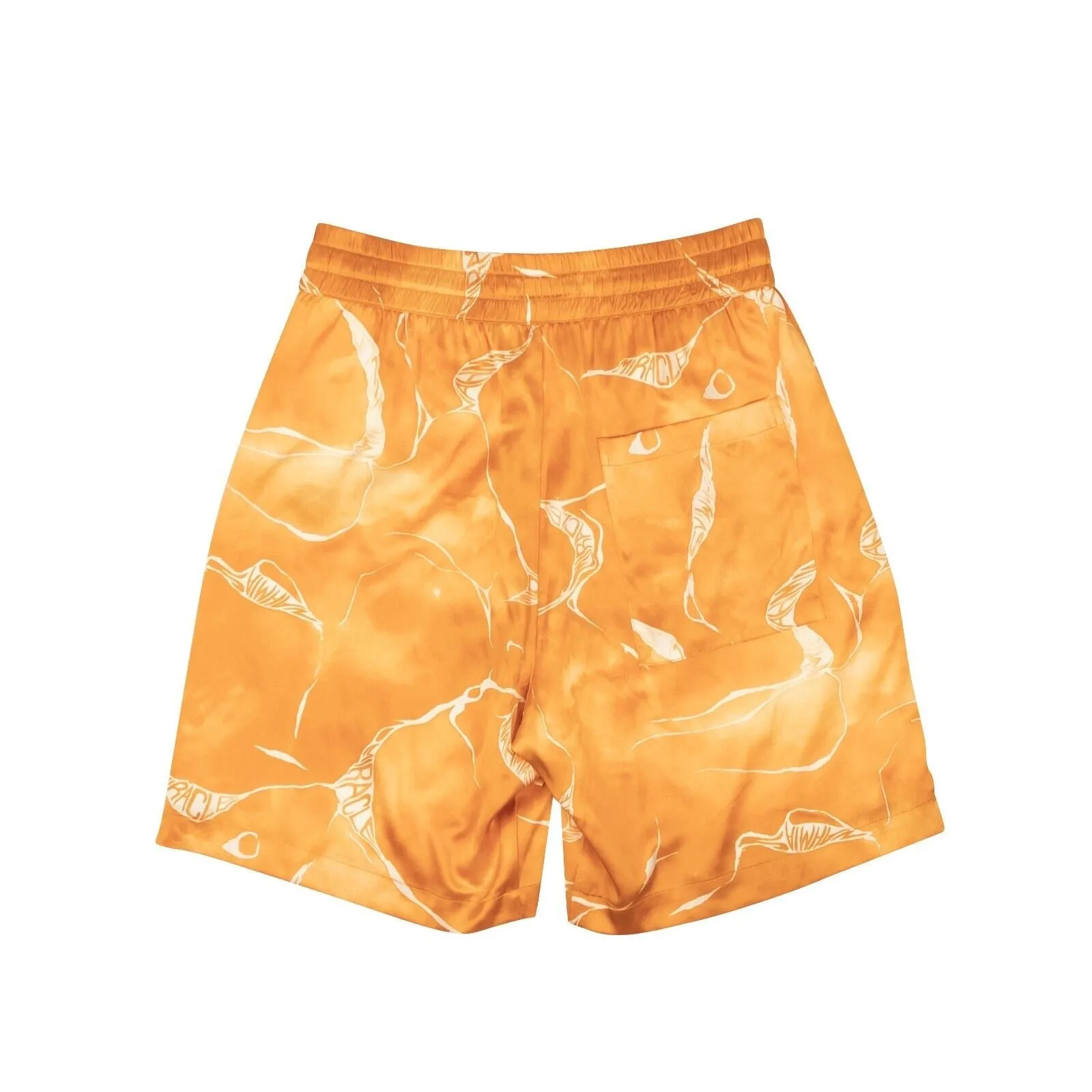 Orange Miracle Tie Dye Silk Shorts