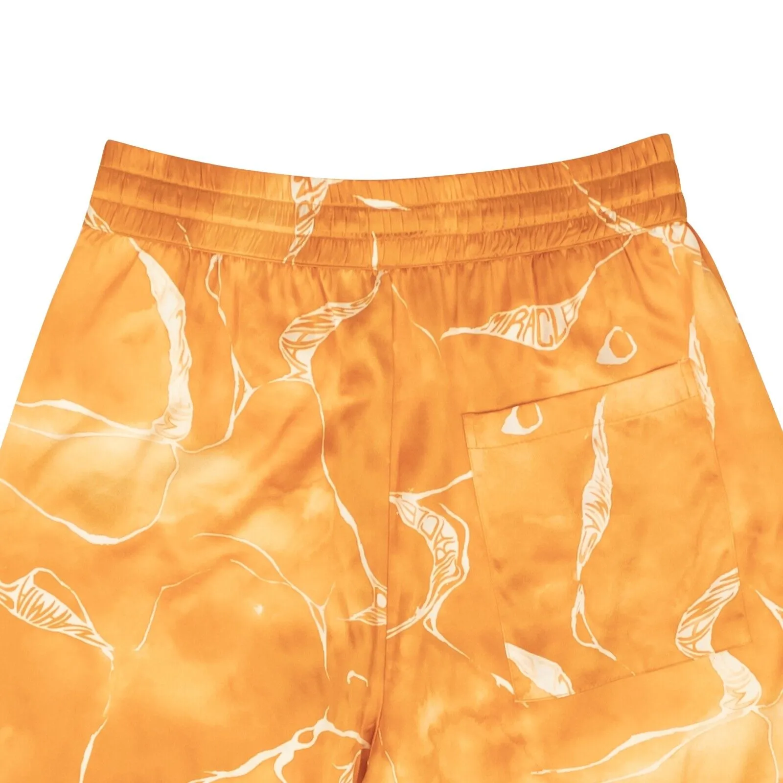 Orange Miracle Tie Dye Silk Shorts