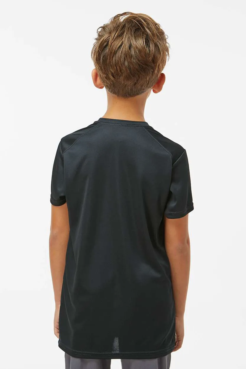 Paragon Youth Islander Performance Moisture Wicking Short Sleeve Crewneck T-Shirt - Black