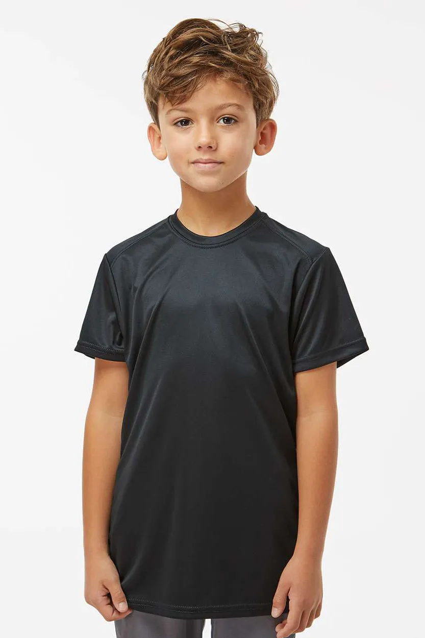 Paragon Youth Islander Performance Moisture Wicking Short Sleeve Crewneck T-Shirt - Black