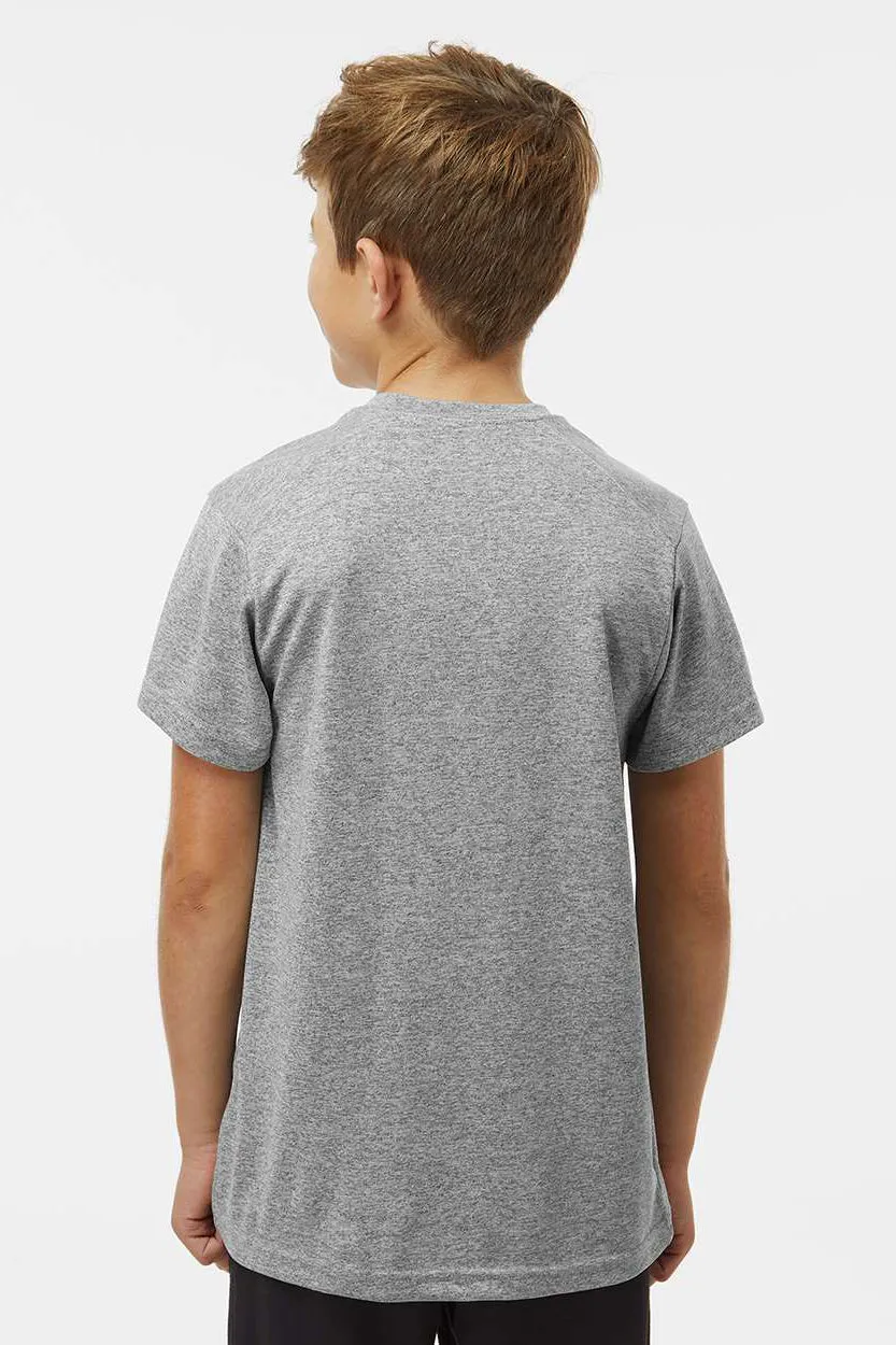 Paragon Youth Islander Performance Moisture Wicking Short Sleeve Crewneck T-Shirt - Heather Grey