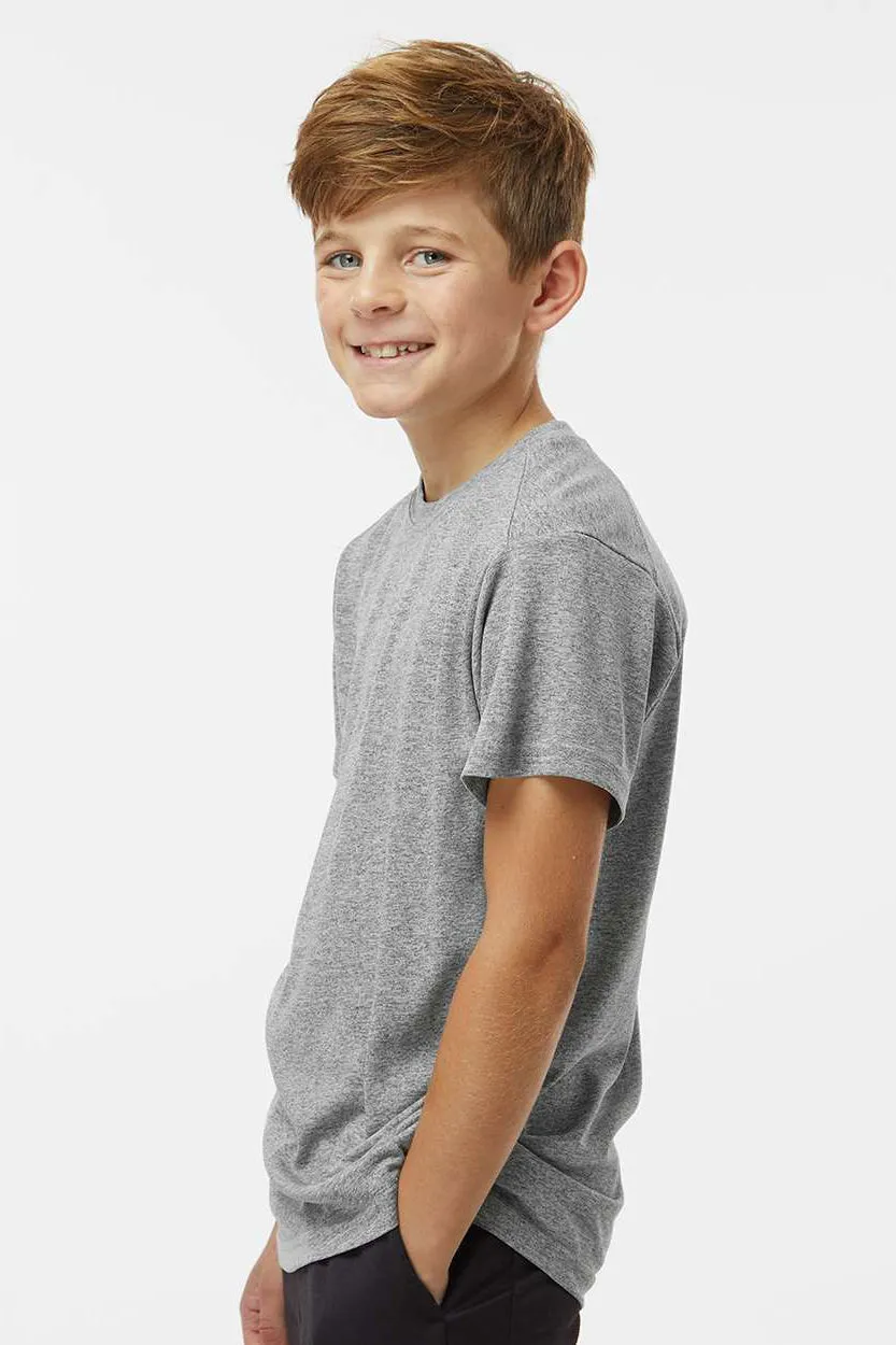 Paragon Youth Islander Performance Moisture Wicking Short Sleeve Crewneck T-Shirt - Heather Grey