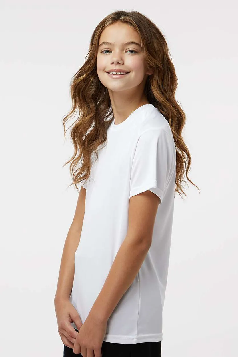Paragon Youth Islander Performance Moisture Wicking Short Sleeve Crewneck T-Shirt - White