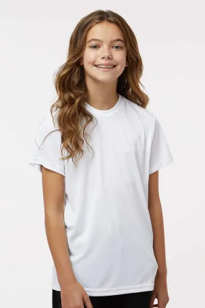 Paragon Youth Islander Performance Moisture Wicking Short Sleeve Crewneck T-Shirt - White