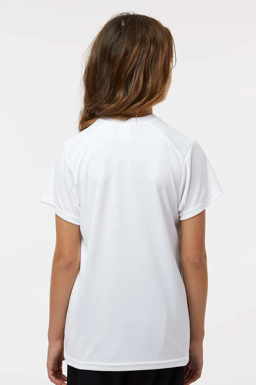 Paragon Youth Islander Performance Moisture Wicking Short Sleeve Crewneck T-Shirt - White