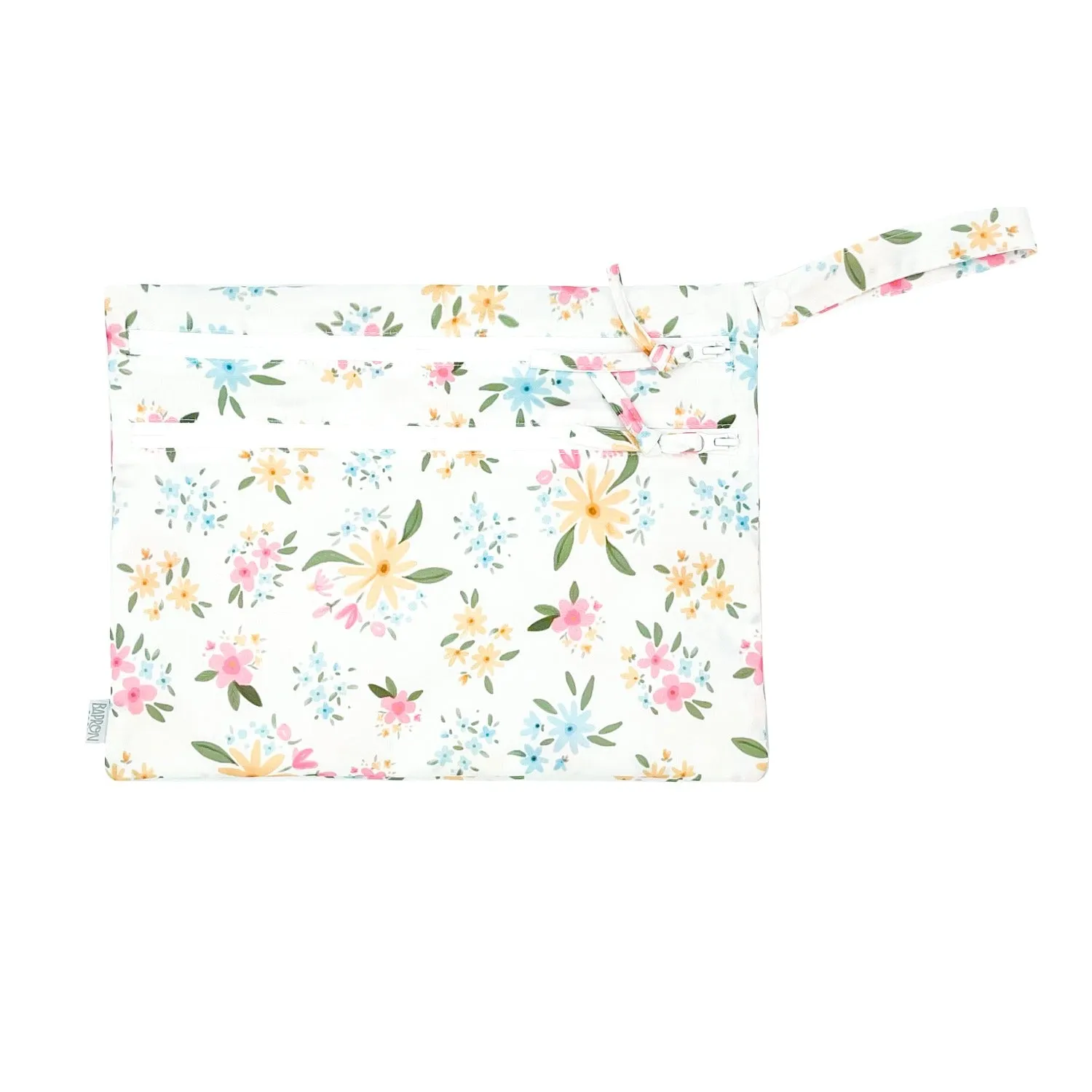 Pastel Floral - Waterproof Wet Bag (for Mealtime, On-the-go, And More!) Babykids_Bapron-Baby