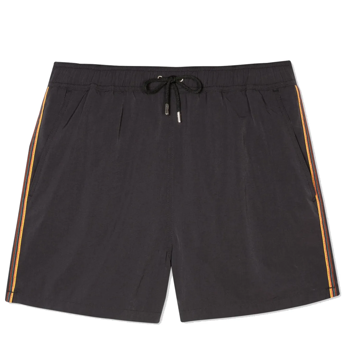Paul Smith Swim Shorts With Artist Stripe Trim Black