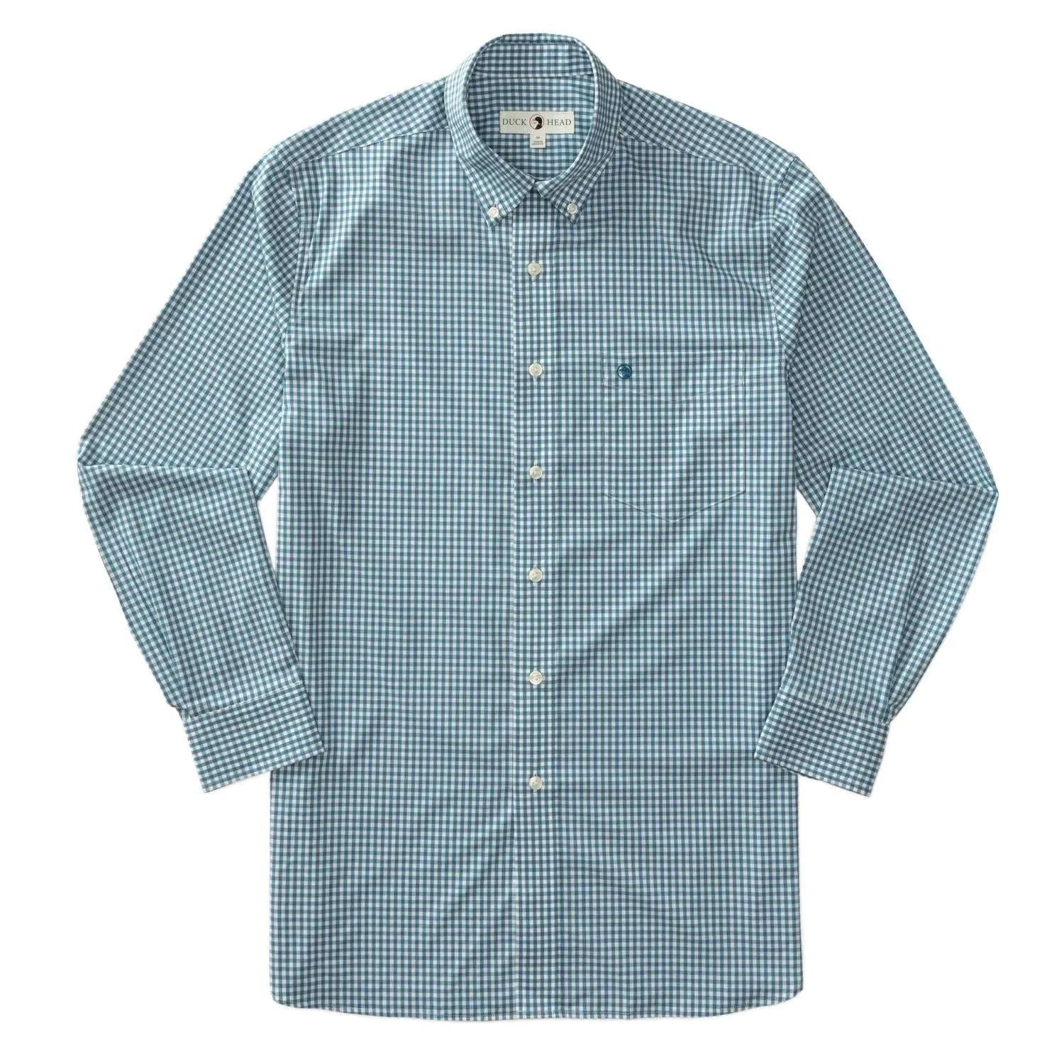 Performance Poplin Walton Gingham Shirt In Aegean Blue