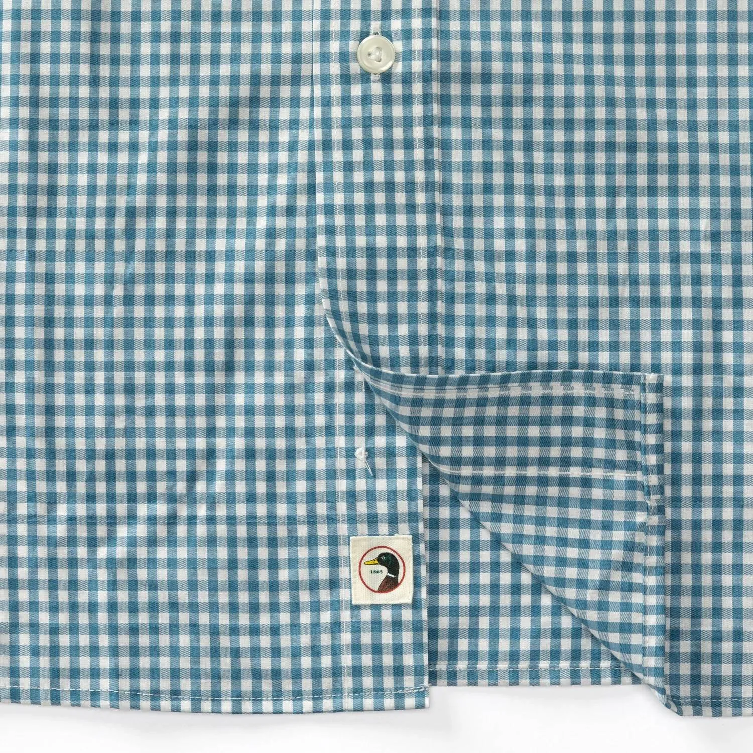 Performance Poplin Walton Gingham Shirt In Aegean Blue