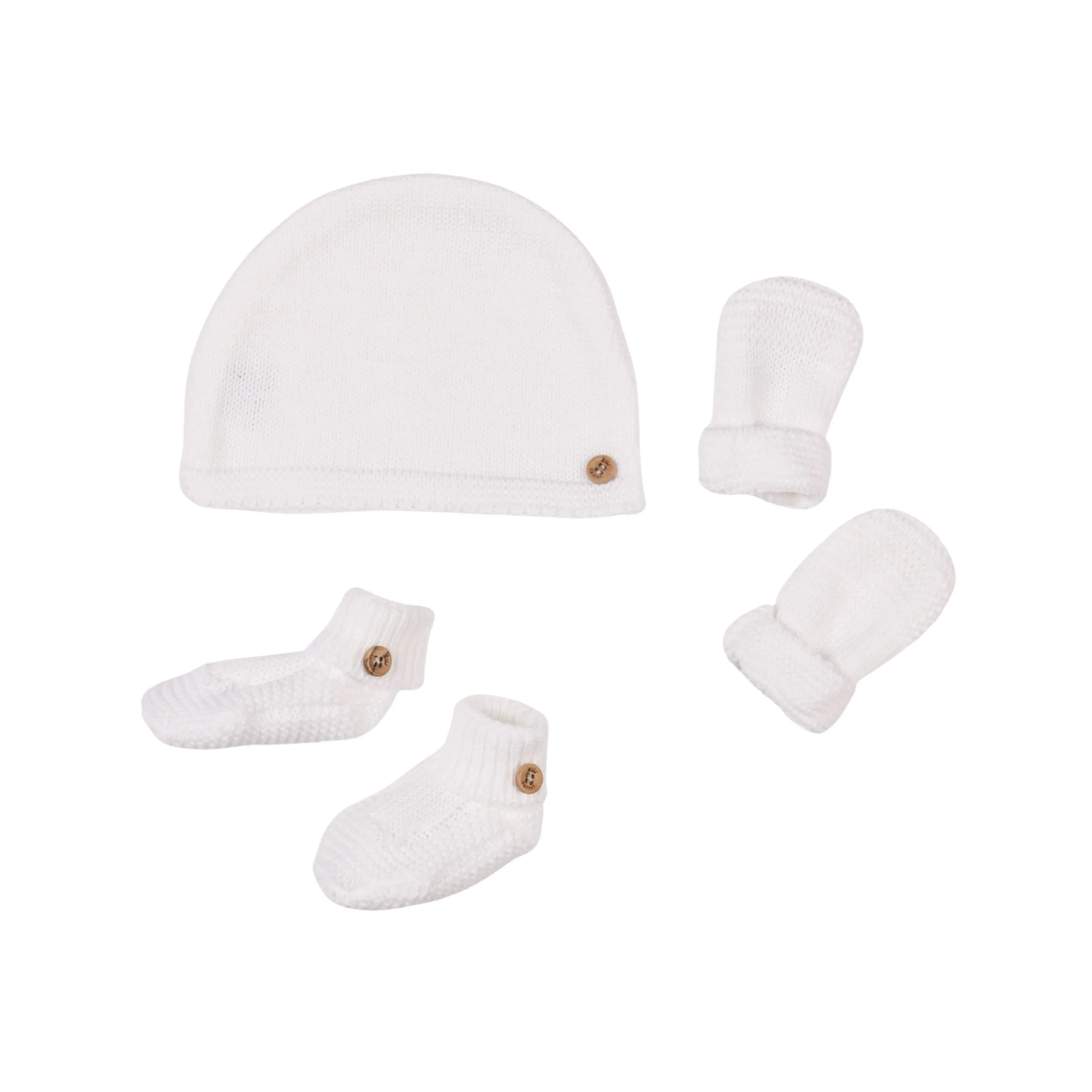 Petit Sweeny Gift Box | Baby White Organic Cotton Knit Set (6) Babykids_Bebe-Sweeny