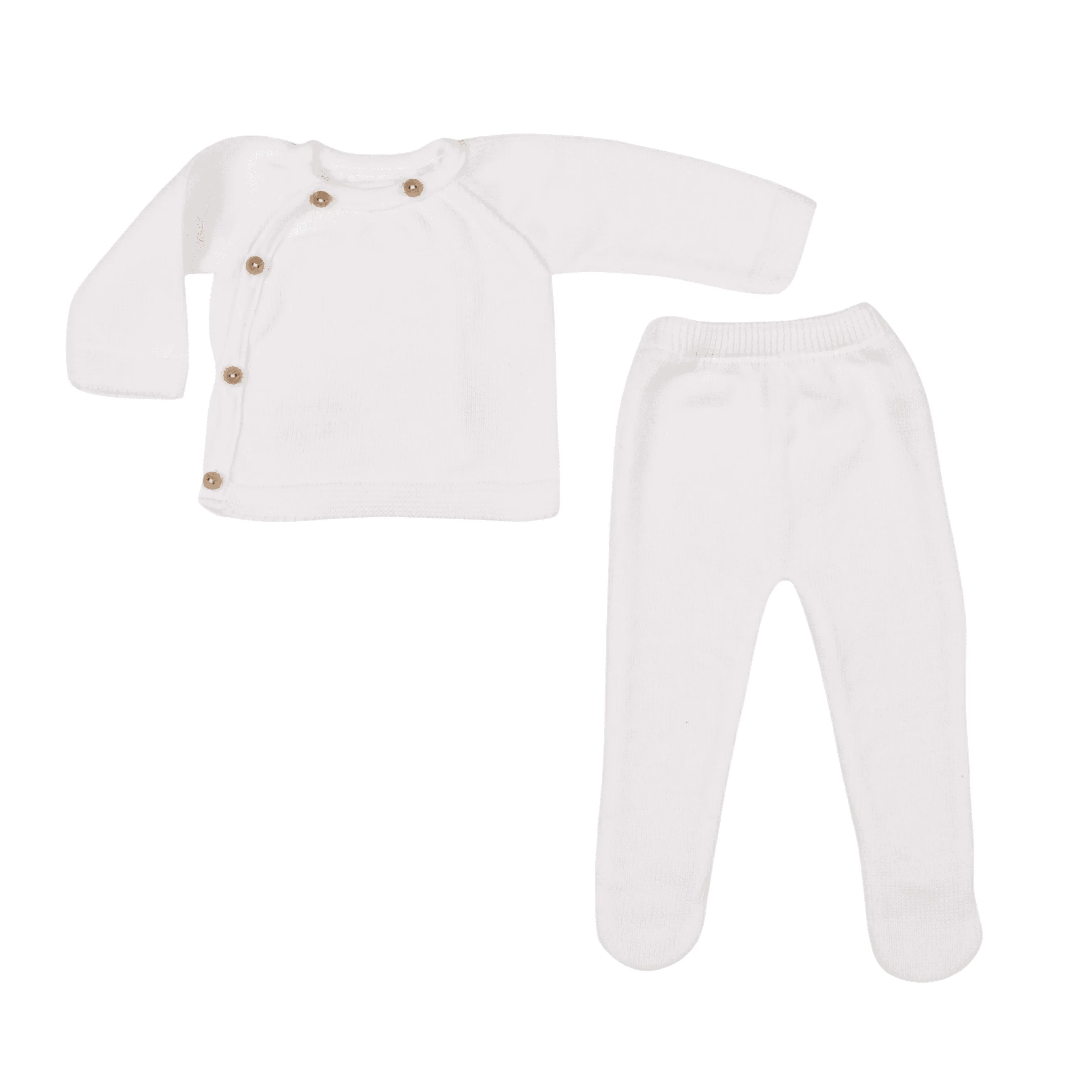 Petit Sweeny Gift Box | Baby White Organic Cotton Knit Set (6) Babykids_Bebe-Sweeny