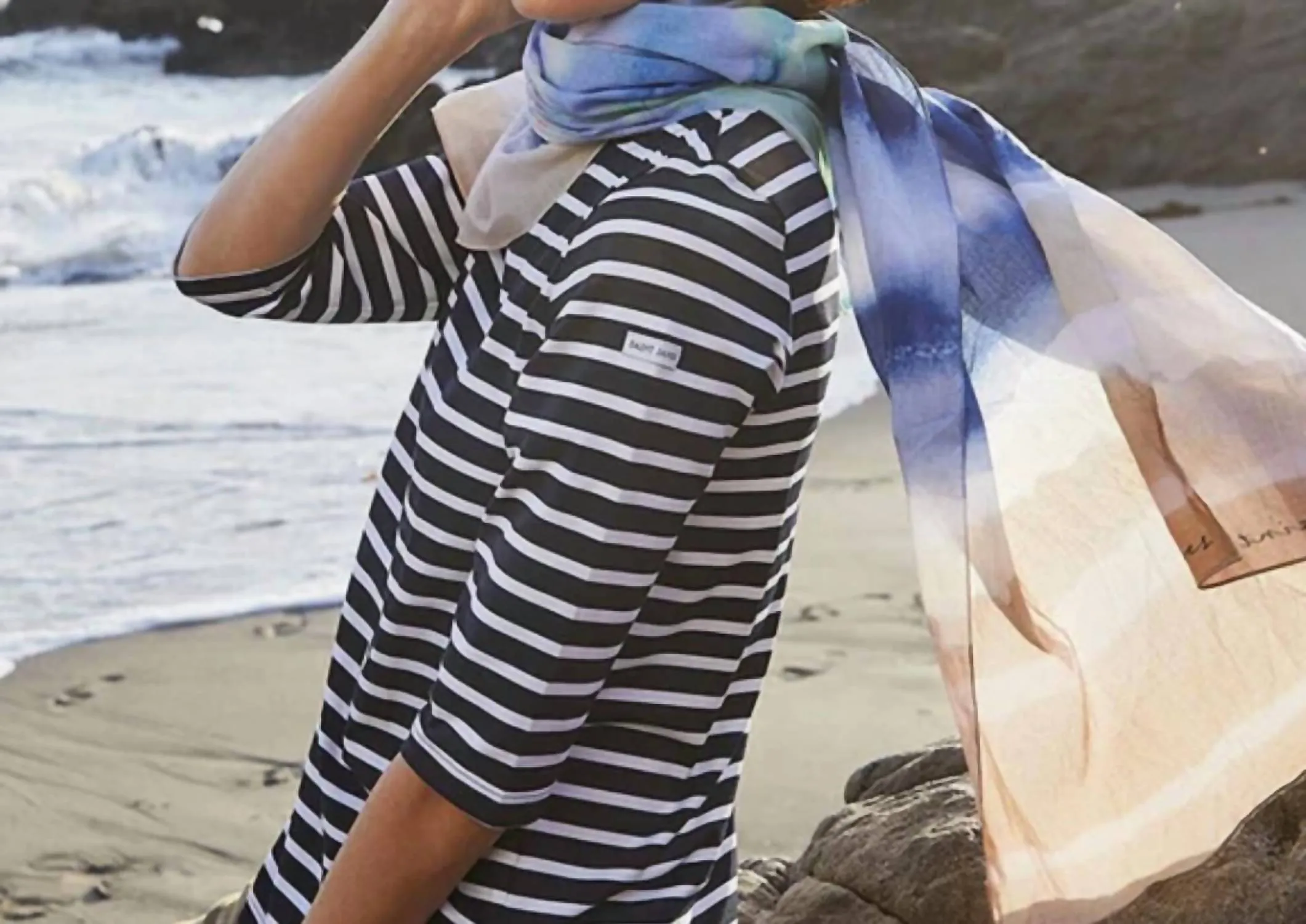 Phare Uv Top In Navy & White