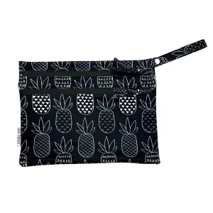 Pineapple Monochrome - Waterproof Wet Bag (for Mealtime, On-the-go, And More!) Babykids_Bapron-Baby