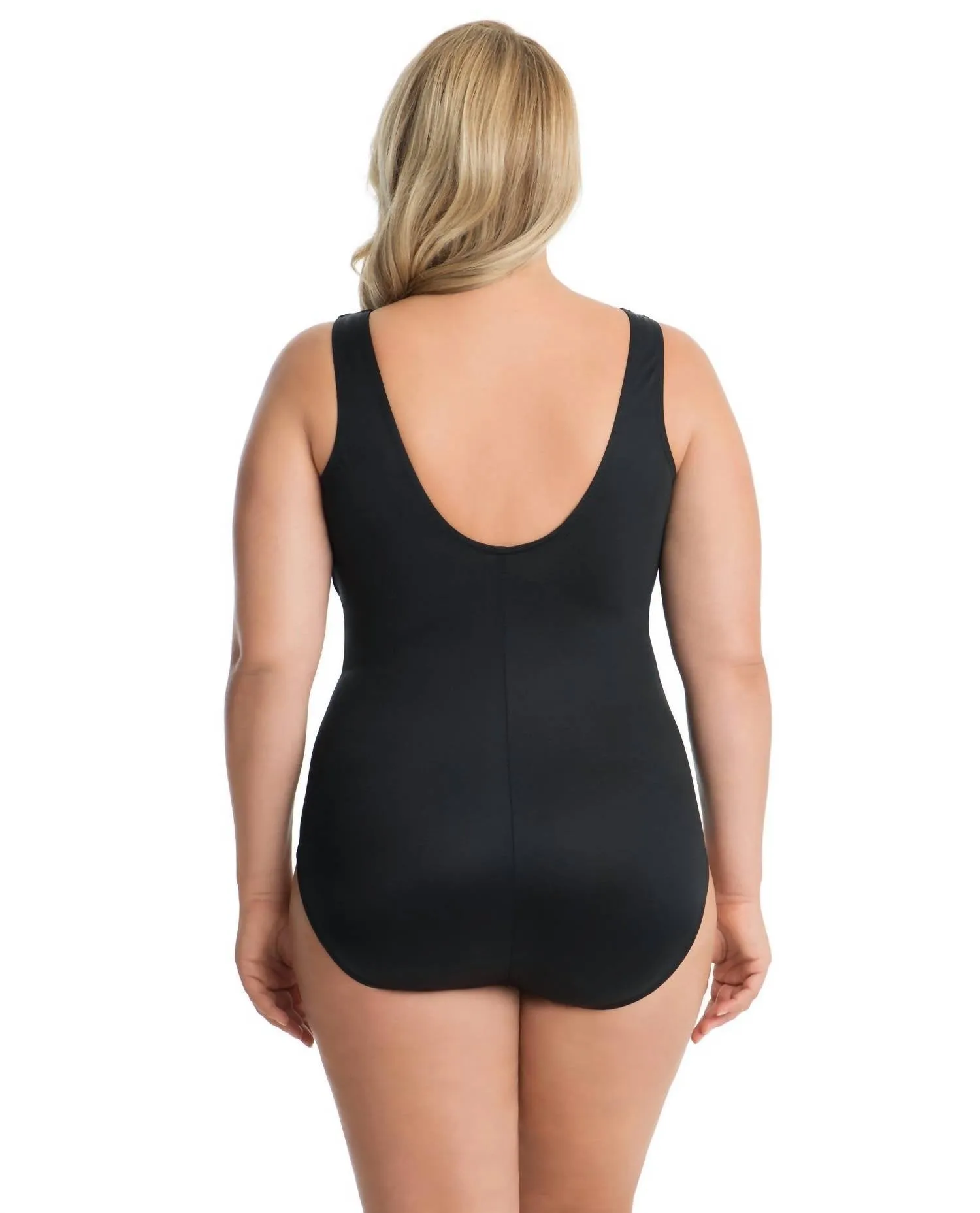 Plus Size High Neck Palma One Piece Swimsuit In Black