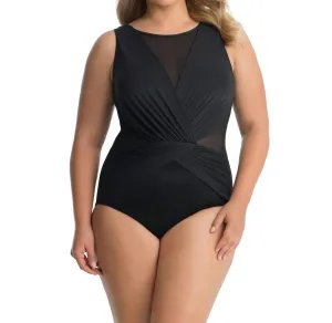Plus Size High Neck Palma One Piece Swimsuit In Black