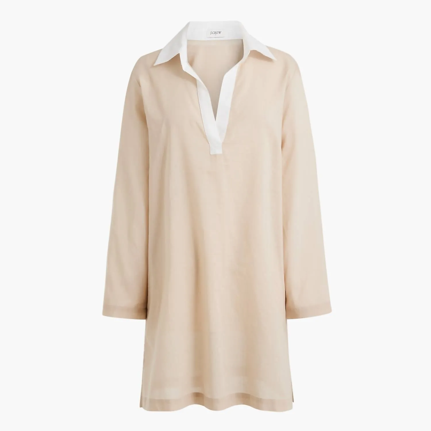 Polo Tunic Cover Up In Coastal Dune/white
