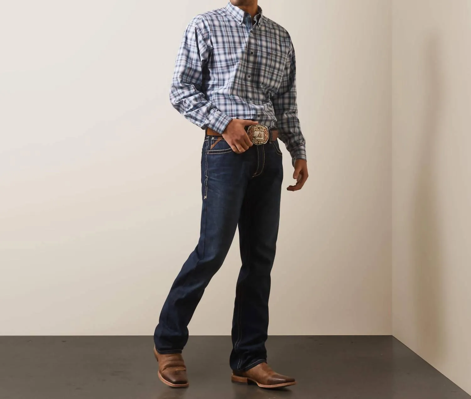 Pro Series Norbert Classic Fit Shirt In White/navy