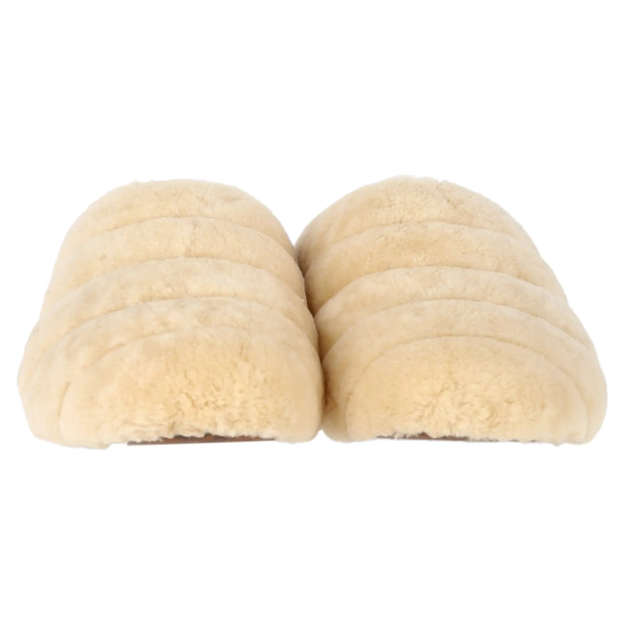 Proenza Schouler Rondo Shearling Slippers in Cream Sheepskin Fur