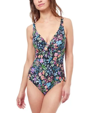 Profile by Gottex Flora V-Neck One-Piece