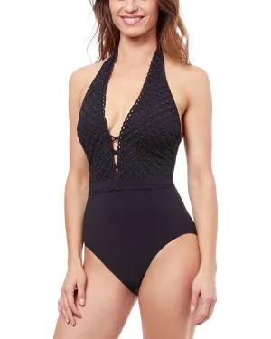 Profile by Gottex Rendez-Vous Halter V-Neck One-Piece