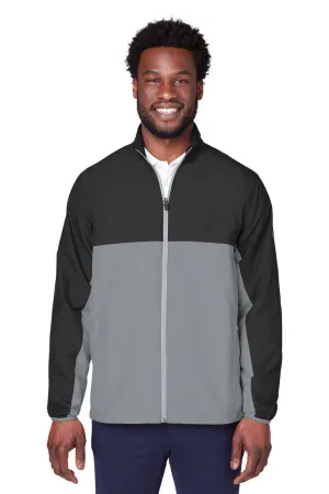 Puma Mens 1st Mile Moisture Wicking Full Zip Wind Jacket - Black/Quiet Shade Grey