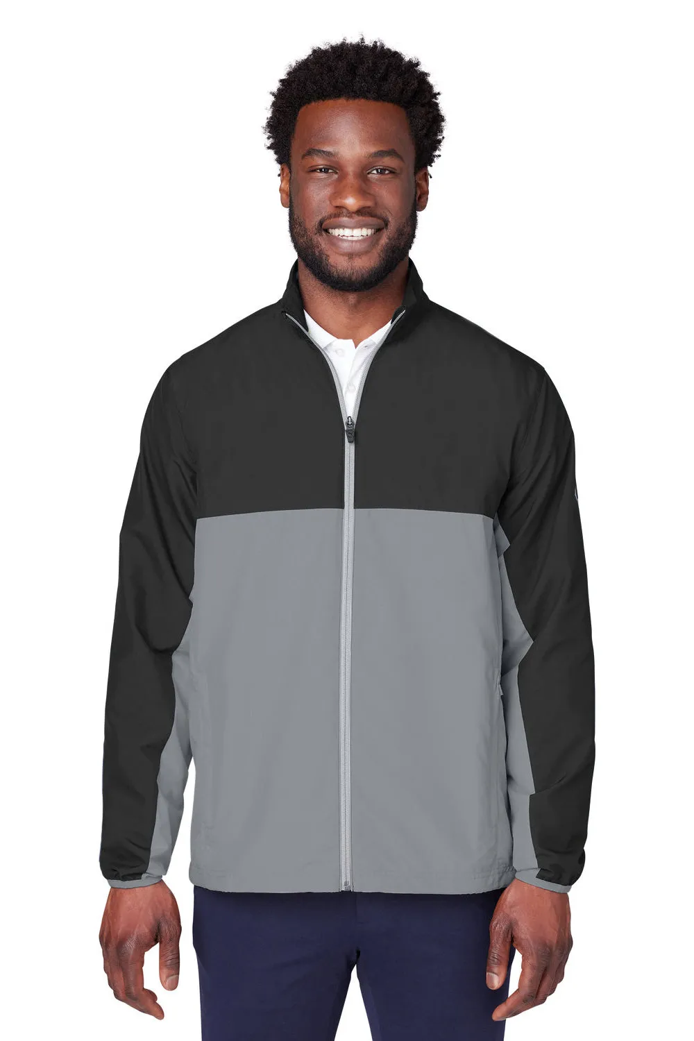 Puma Mens 1st Mile Moisture Wicking Full Zip Wind Jacket - Black/Quiet Shade Grey