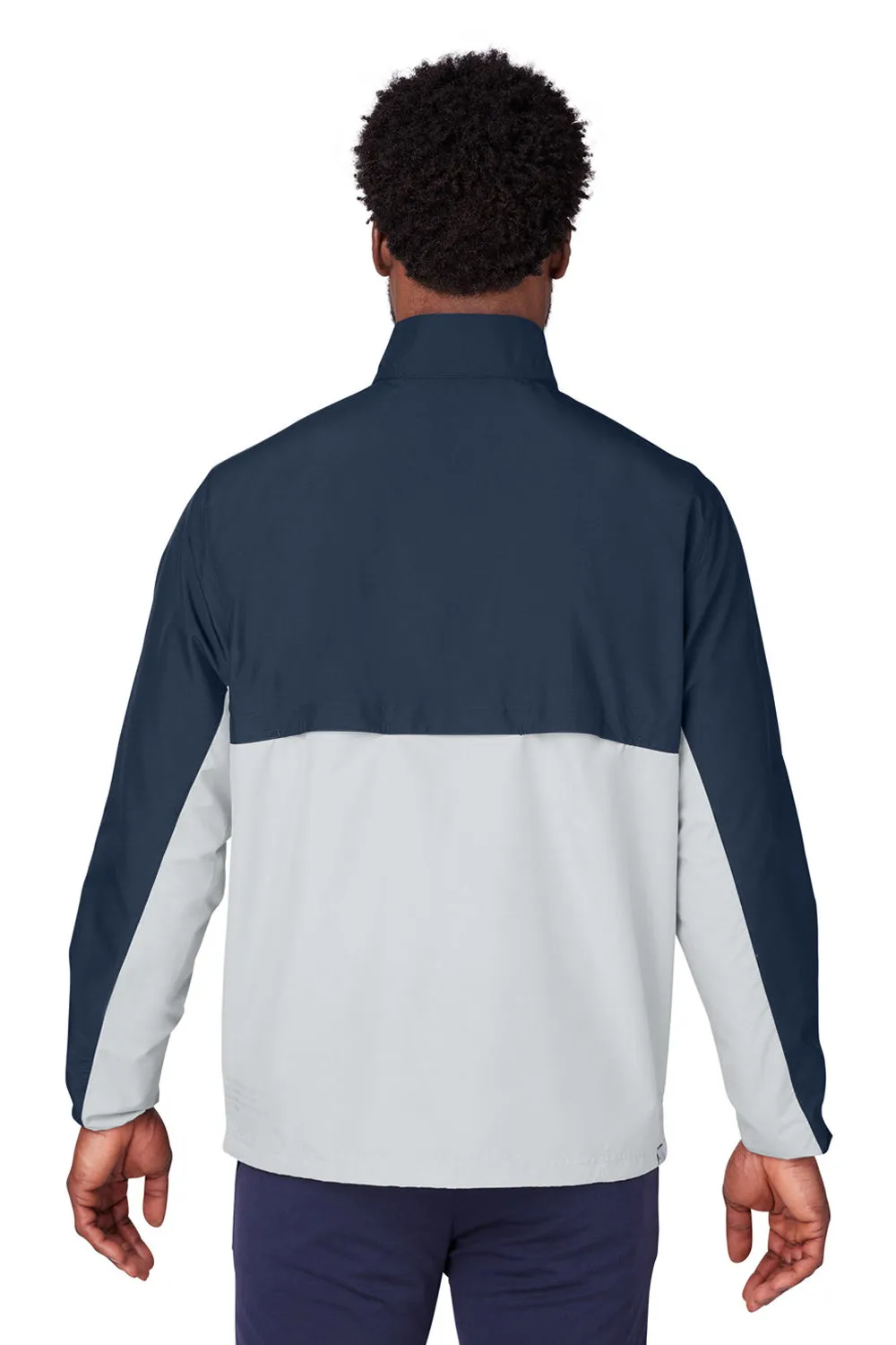 Puma Mens 1st Mile Moisture Wicking Full Zip Wind Jacket - Navy Blue/High Rise Grey