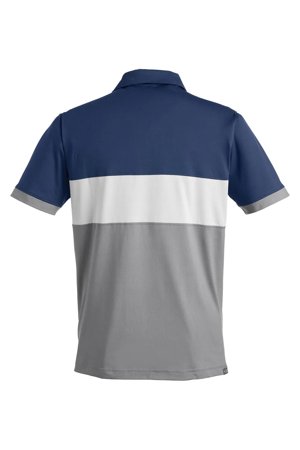 Puma Mens Cloudspun Highway Moisture Wicking Short Sleeve Polo Shirt - Navy Blue Blazer