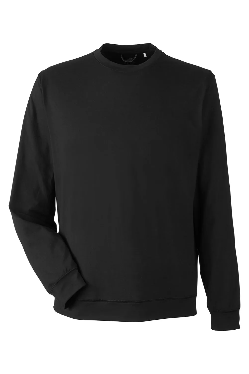 Puma Mens Cloudspun Moisture Wicking Crewneck Sweatshirt - Black