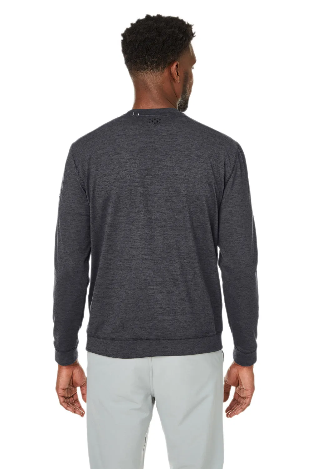 Puma Mens Cloudspun Moisture Wicking Crewneck Sweatshirt - Heather Black