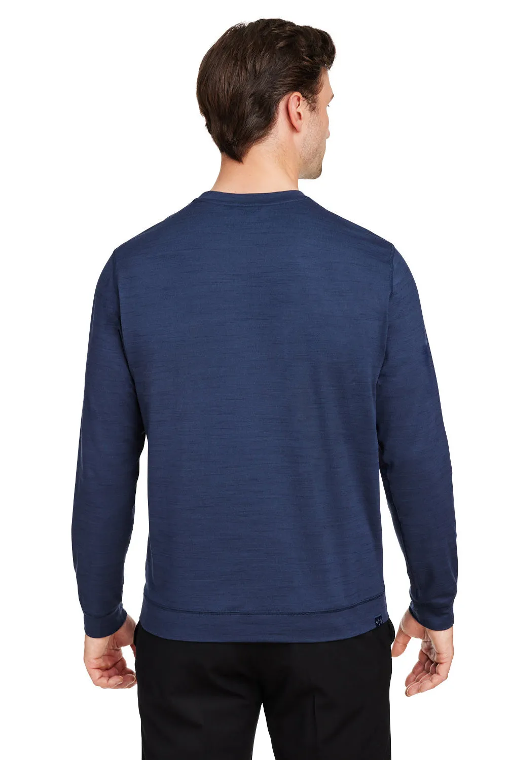 Puma Mens Cloudspun Moisture Wicking Crewneck Sweatshirt - Heather Navy Blue
