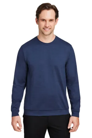 Puma Mens Cloudspun Moisture Wicking Crewneck Sweatshirt - Heather Navy Blue