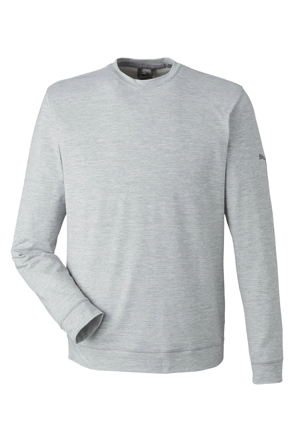 Puma Mens Cloudspun Moisture Wicking Crewneck Sweatshirt - High Rise Grey