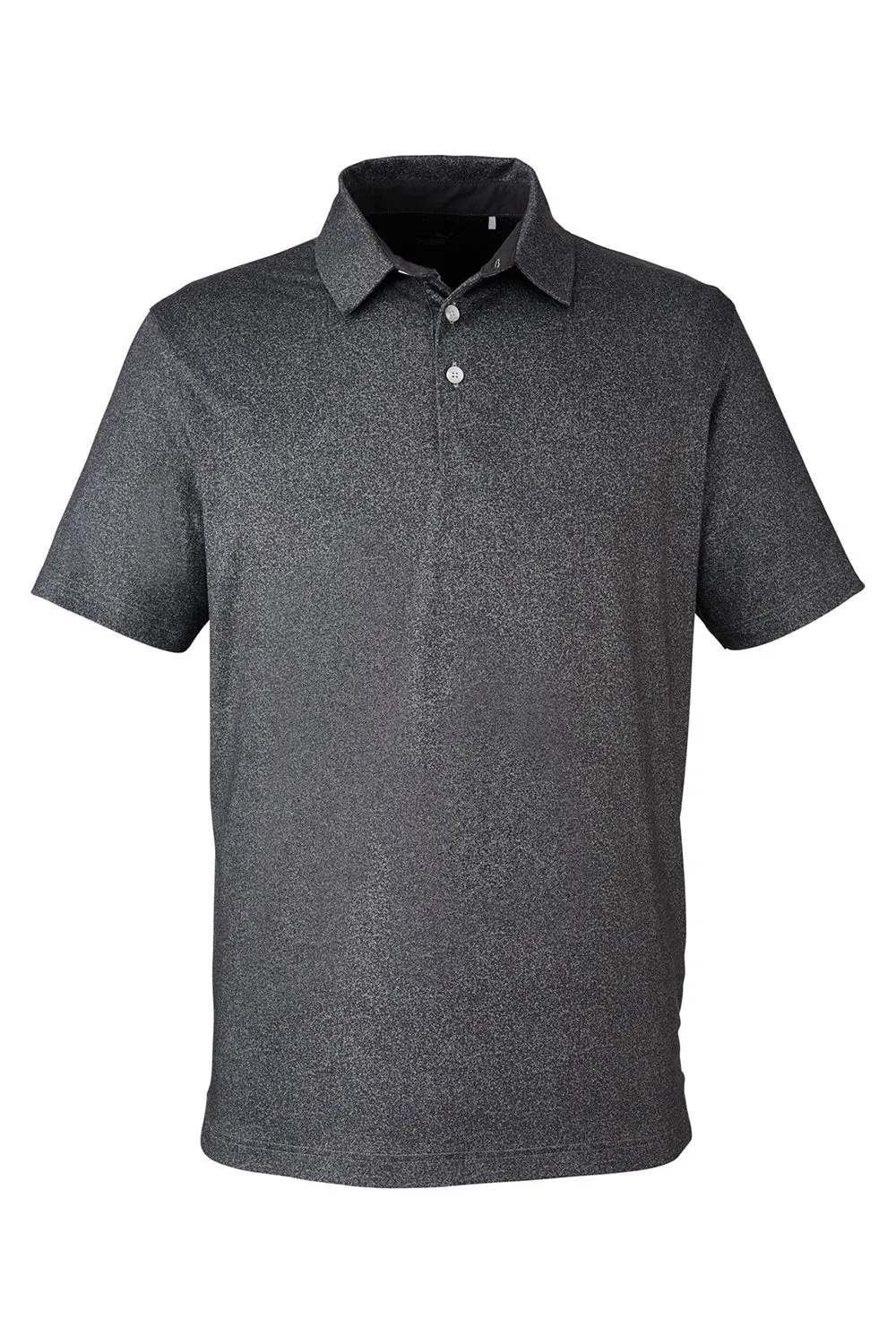 Puma Mens Cloudspun Primary Moisture Wicking Short Sleeve Polo Shirt - Black