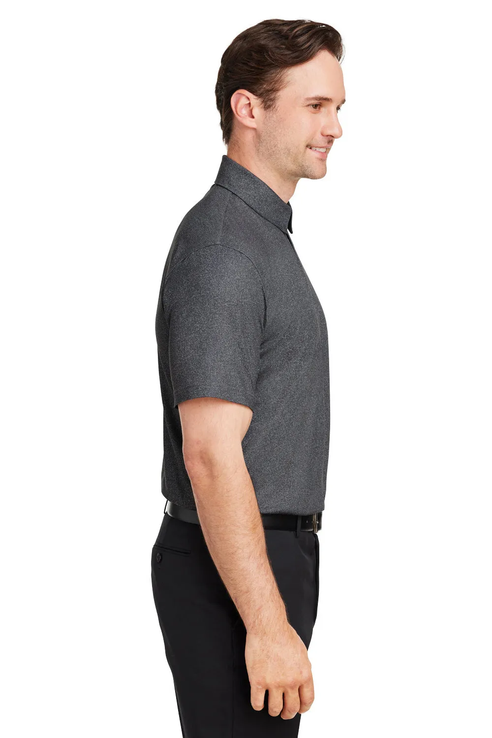Puma Mens Cloudspun Primary Moisture Wicking Short Sleeve Polo Shirt - Black