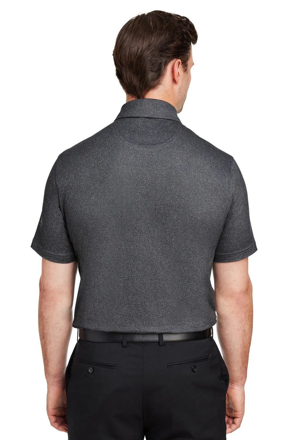 Puma Mens Cloudspun Primary Moisture Wicking Short Sleeve Polo Shirt - Black