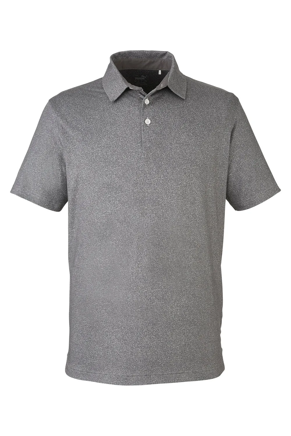 Puma Mens Cloudspun Primary Moisture Wicking Short Sleeve Polo Shirt - High Rise Grey