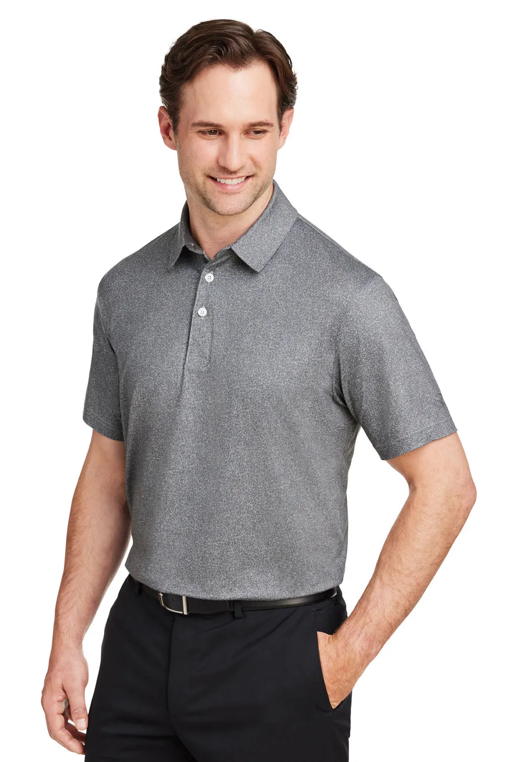 Puma Mens Cloudspun Primary Moisture Wicking Short Sleeve Polo Shirt - High Rise Grey