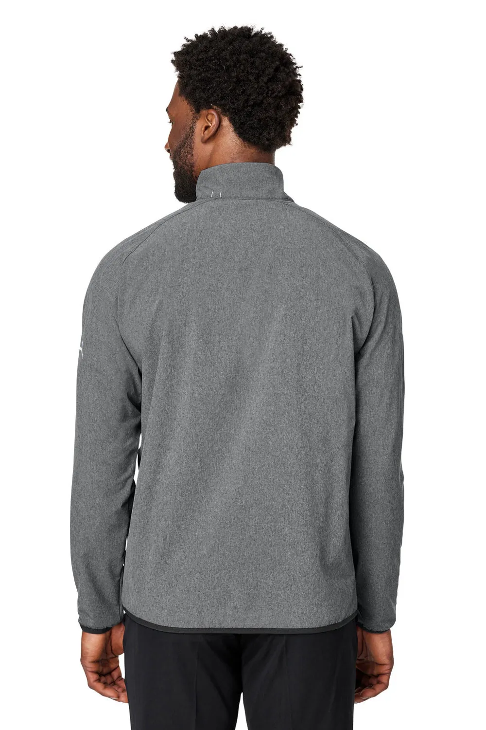 Puma Mens Coastal Woven Moisture Wicking 1/4 Zip Sweatshirt w/ Pockets - Heather Black