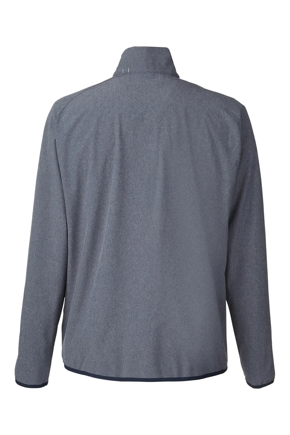 Puma Mens Coastal Woven Moisture Wicking 1/4 Zip Sweatshirt w/ Pockets - Heather Navy Blue