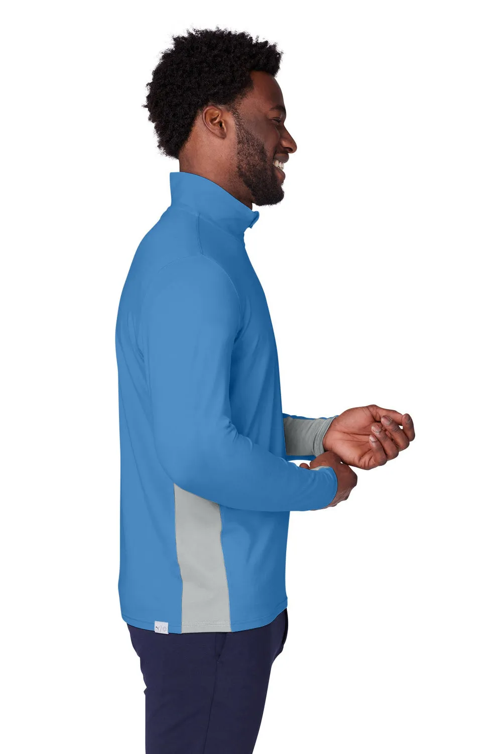Puma Mens Gamer Moisture Wicking 1/4 Zip Sweatshirt - Bright Cobalt Blue - Closeout