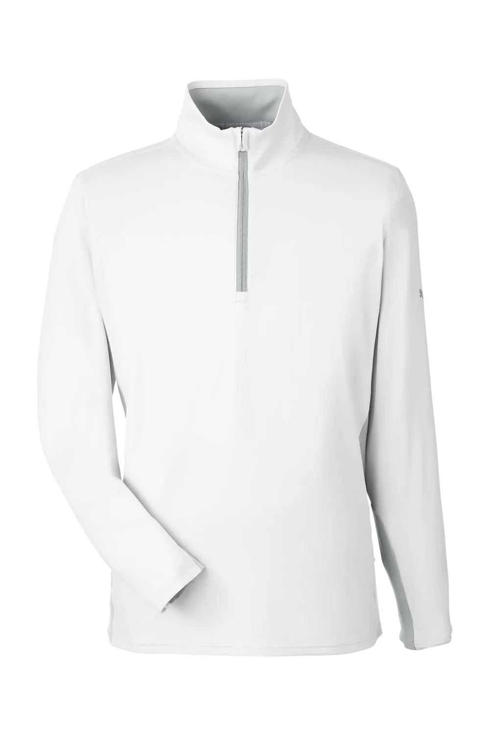 Puma Mens Gamer Moisture Wicking 1/4 Zip Sweatshirt - Bright White - Closeout